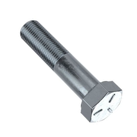 7/16" - 14 X 1-7/8" GR5 HEX BOLT W/ 3/4" THREAD LG, ZINC